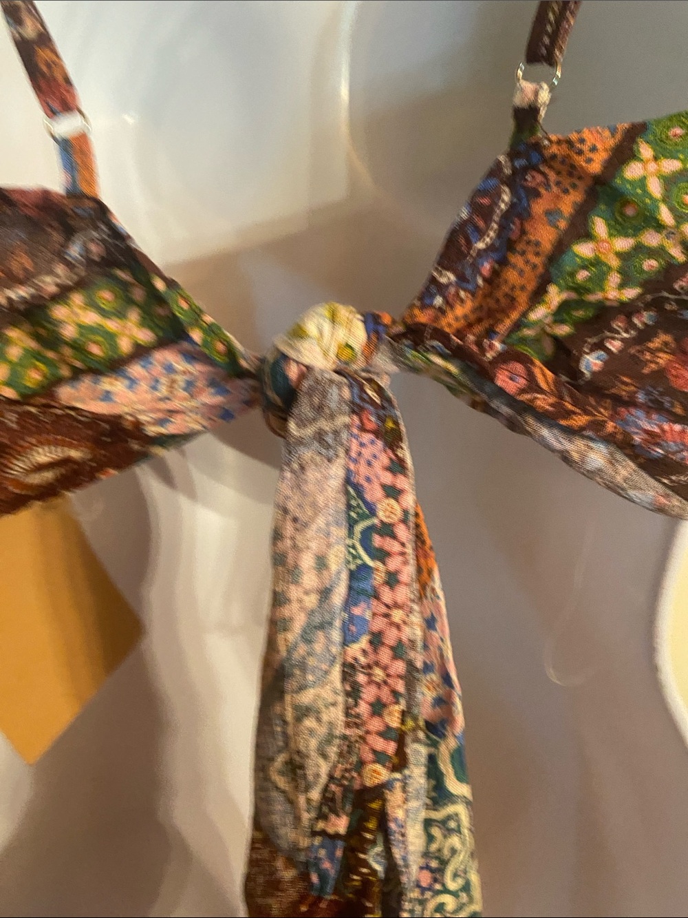 Patchwork Handkerchief Cami Top - Multicolor - Picture 3 of 5